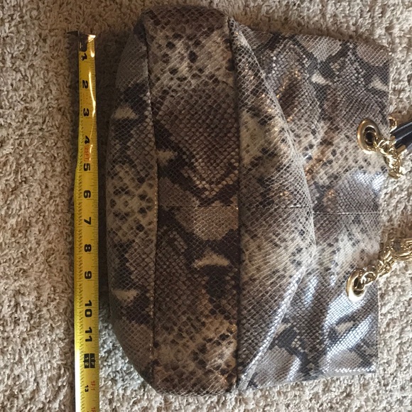 EUC Cynthia Rowley Python Leather Chain Tote Bag - Picture 4 of 8